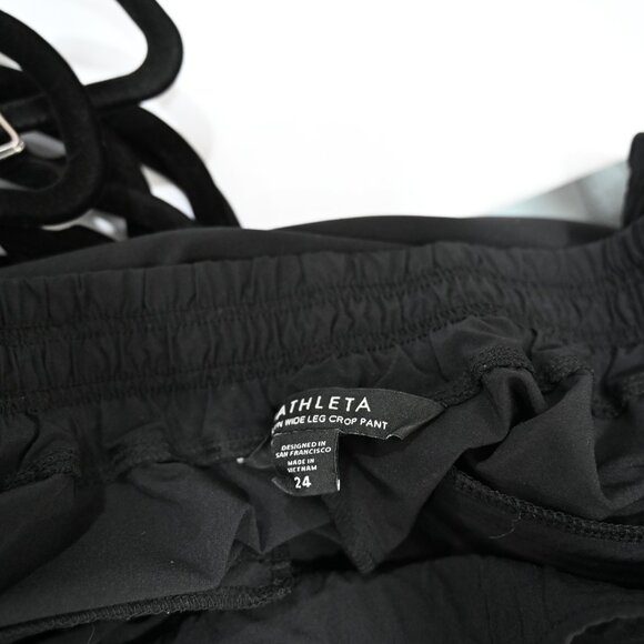 Athleta Size 24 Brooklyn Wide Leg Crop Black Pant Plus Size - Picture 7 of 7
